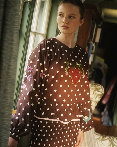 Sibin Linnebjerg - Diana Top - Brown Dot